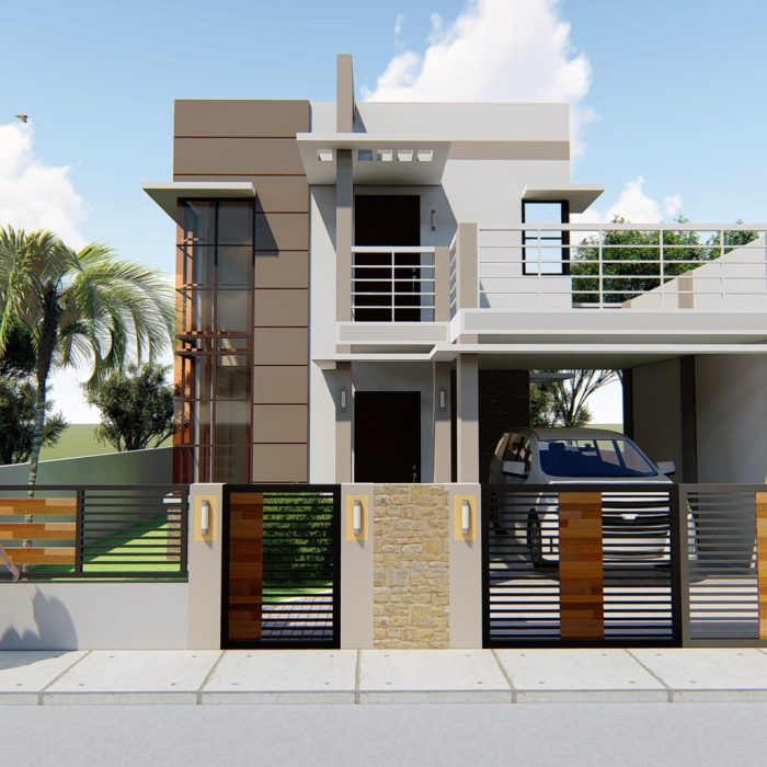 Desain rumah luas tanah 5x20m2