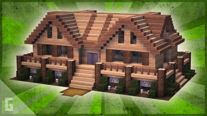 Desain rumah minecraft simple elegan