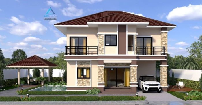 Desain rumah minimalis 2 lantai plan