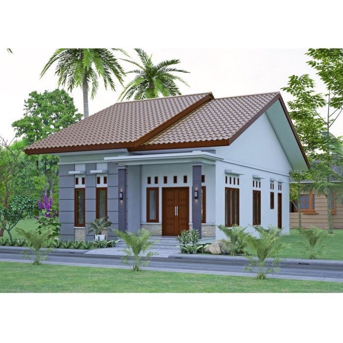 Desain rumah luas tanah 7mx12m