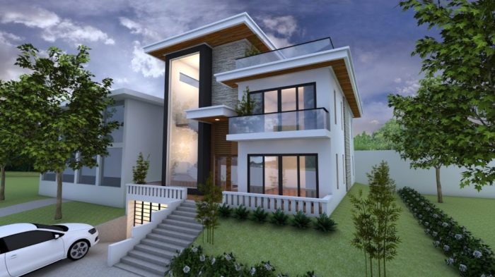 Desain rumah kos hoek