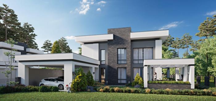 Desain rumah mewah 1 lantai minimalis modern